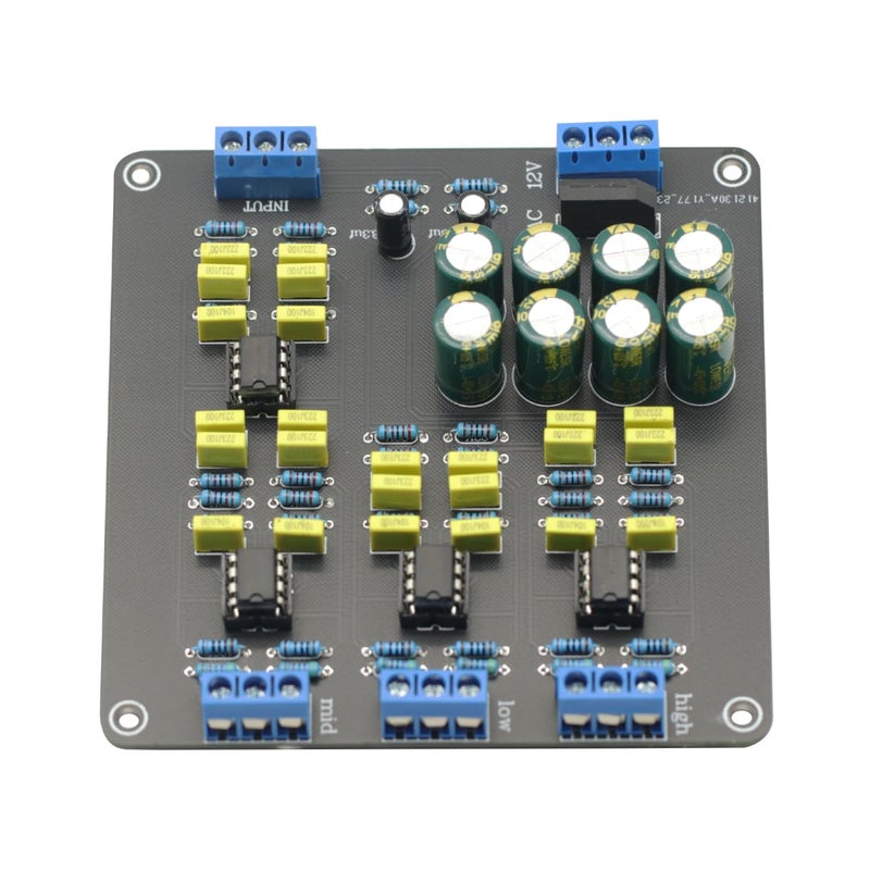 GODIYMODULES فلتر إلكتروني متقاطع 2.0 ستيريو ثنائي القناة AC 12V NE5532 عالي/متوسط/منخفض 3-طرق 328hz-3288hz - Image 5
